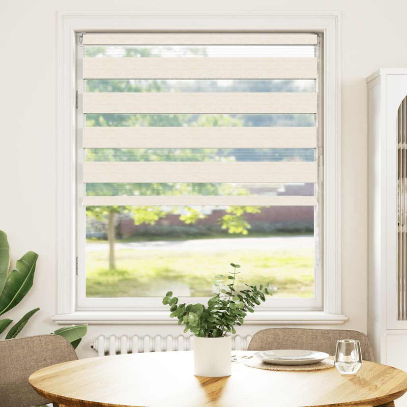 Load image into Gallery viewer, Vidaxl zebra rolgordijn 105x100 cm stofbreedte 100,9 cm marmerbeige
