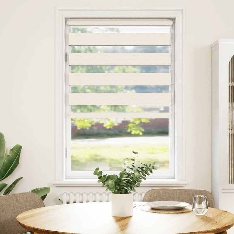 Load image into Gallery viewer, Vidaxl zebra rolgordijn 85x150 cm stofbreedte 80,9 cm marmerbeige
