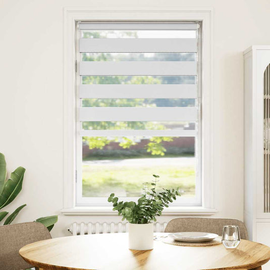Vidaxl zebra blind 85x100 cm stofbreedte 80,9 cm polyester wit