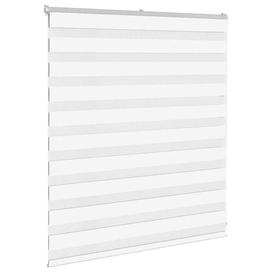 Vidaxl zebra blind 125x100 cm stofbreedte 120,9 cm polyester wit