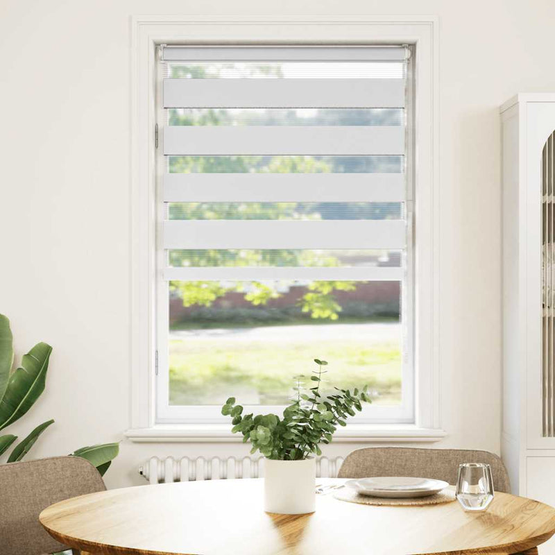 Load image into Gallery viewer, Vidaxl zebra rolgordijn 75x150 cm stofbreedte 70,9 cm polyester wit
