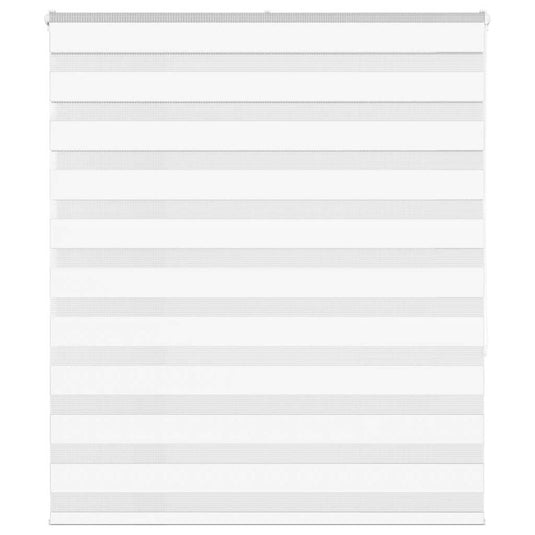 Vidaxl zebra rolgordijn 125x150 cm stofbreedte 120,9cm polyester wit