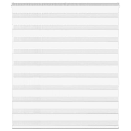 Vidaxl zebra rolgordijn 130x150 cm stofbreedte 125,9cm polyester wit