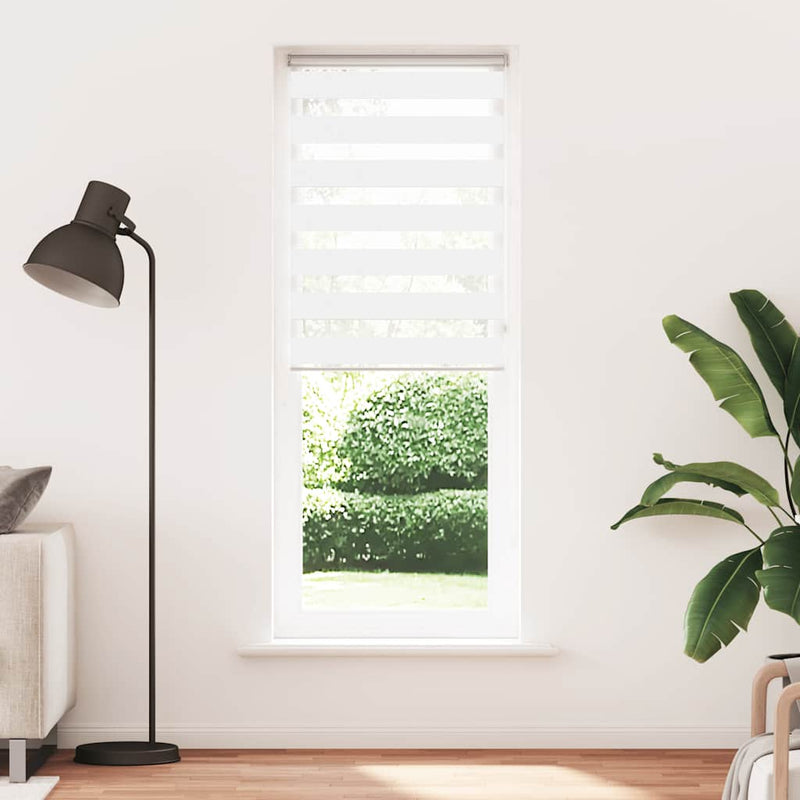 Load image into Gallery viewer, Vidaxl zebra rolgordijn 85x200 cm stofbreedte 80,9 cm polyester wit
