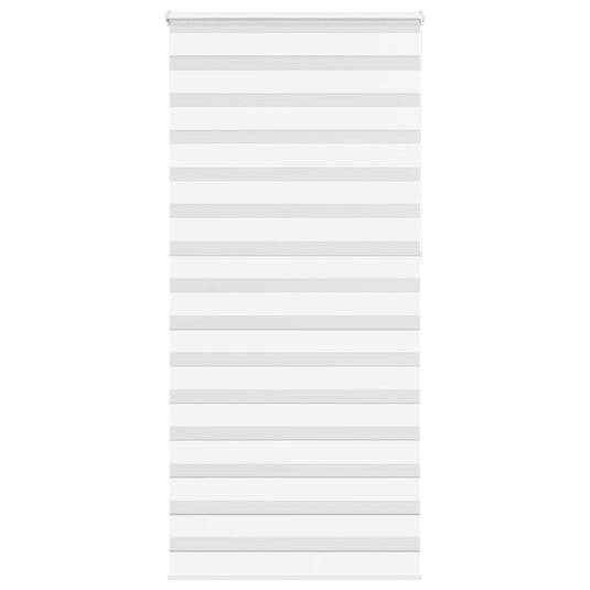 Vidaxl zebra rolgordijn 105x230 cm stofbreedte 100,9cm polyester wit