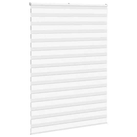 Vidaxl zebra rolgordijn 155x230 cm stofbreedte 150,9cm polyester wit