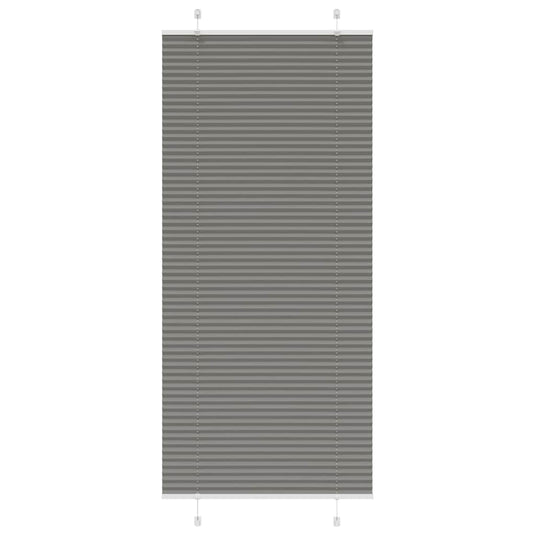 Vidaxl plissé rolgordijn 90x200 cm stofbreedte 89,4 cm antraciet