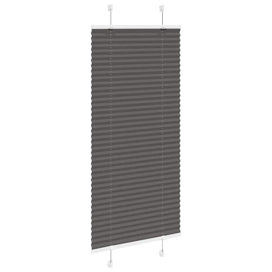 Vidaxl plissé rolgordijn 65x100 cm stofbreedte 64,4 cm polyester zwart