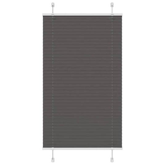 Vidaxl plissé rolgordijn 80x100 cm stofbreedte 79,4 cm polyester zwart