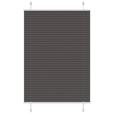 Vidaxl plissé rolgordijn 85x100 cm stofbreedte 84,4 cm polyester zwart
