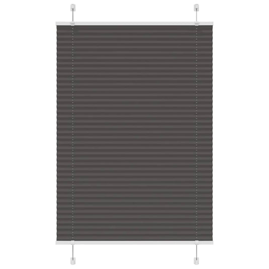 Vidaxl plissé rolgordijn 85x100 cm stofbreedte 84,4 cm polyester zwart