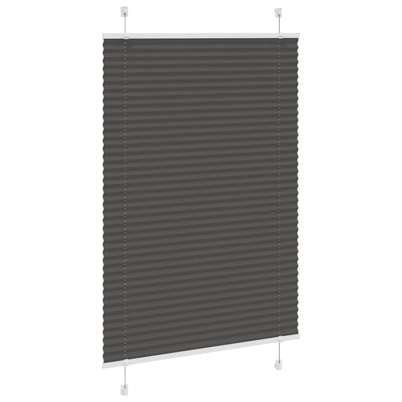 Load image into Gallery viewer, Vidaxl plissé rolgordijn 90x100 cm stofbreedte 89,4 cm polyester zwart
