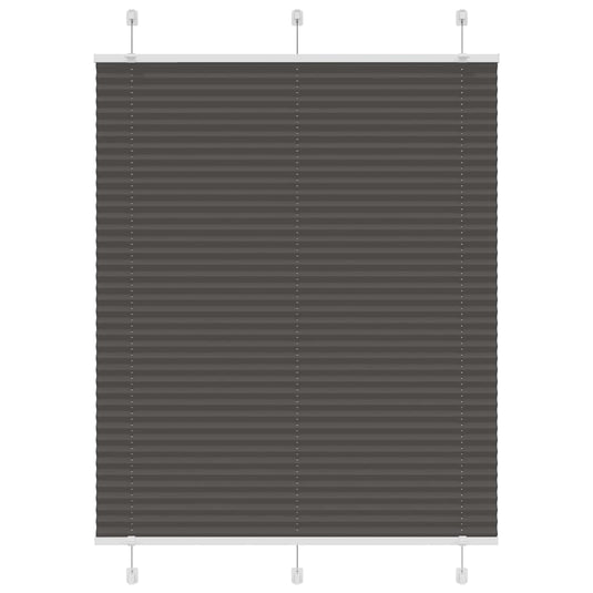 Vidaxl plissé rolgordijn 105x100cm stofbreedte 104,4cm polyester zwart