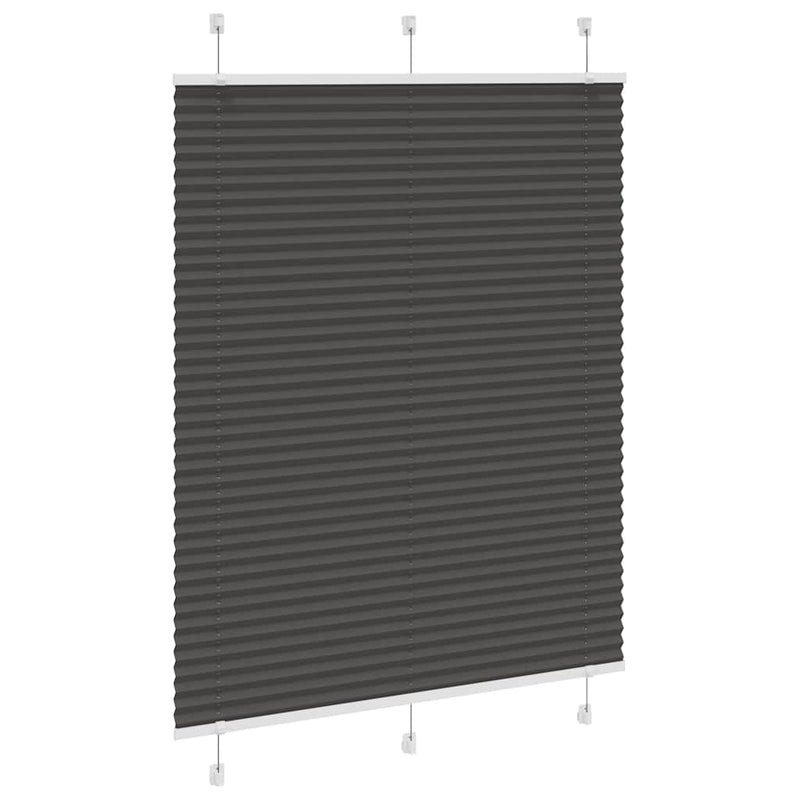 Load image into Gallery viewer, Vidaxl plissé rolgordijn 105x100cm stofbreedte 104,4cm polyester zwart
