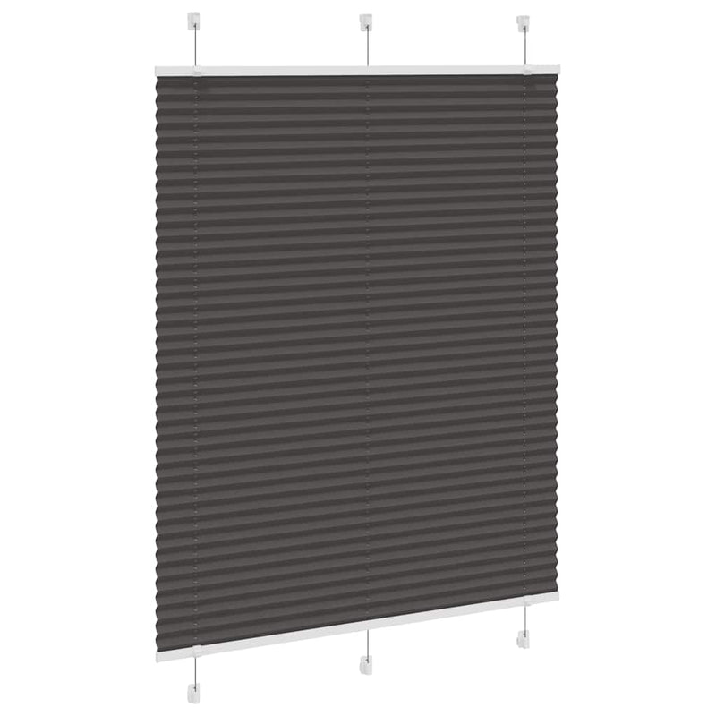 Load image into Gallery viewer, Vidaxl plissé rolgordijn 110x100cm stofbreedte 109,4cm polyester zwart
