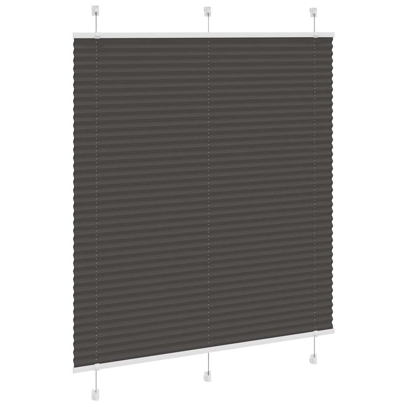 Load image into Gallery viewer, Vidaxl plissé rolgordijn 115x100cm stofbreedte 114,4cm polyester zwart
