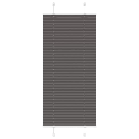 Vidaxl plissé rolgordijn 60x150 cm stofbreedte 59,4 cm polyester zwart