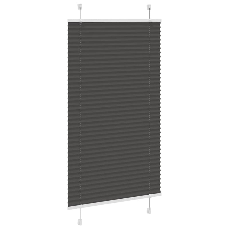 Load image into Gallery viewer, Vidaxl plissé rolgordijn 75x150 cm stofbreedte 74,4 cm polyester zwart
