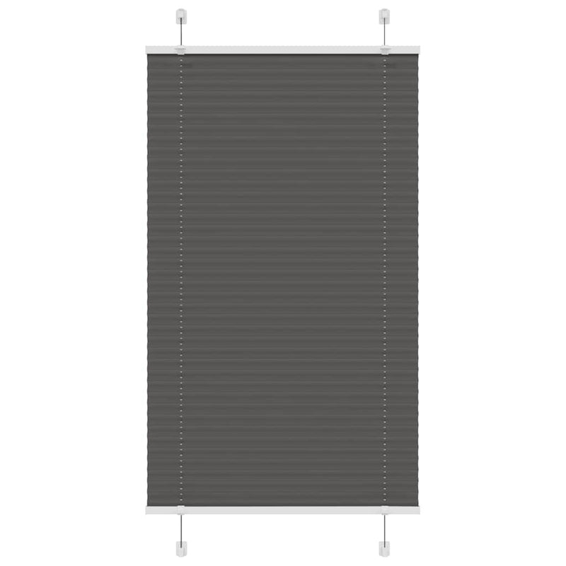 Load image into Gallery viewer, Vidaxl plissé rolgordijn 80x150 cm stofbreedte 79,4 cm polyester zwart
