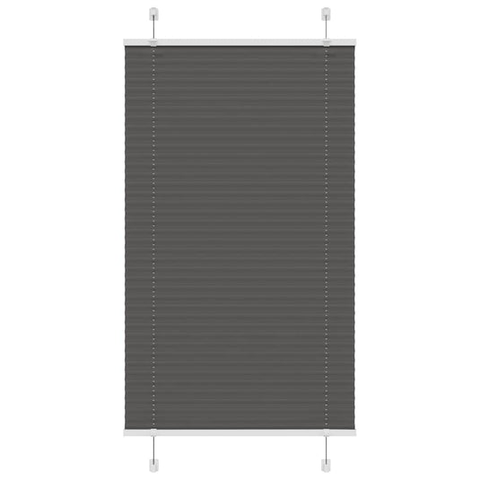 Vidaxl plissé rolgordijn 80x150 cm stofbreedte 79,4 cm polyester zwart