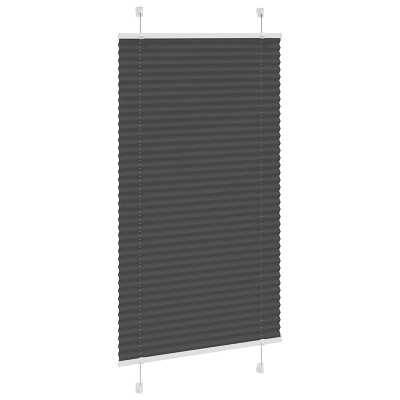 Load image into Gallery viewer, Vidaxl plissé rolgordijn 80x150 cm stofbreedte 79,4 cm polyester zwart
