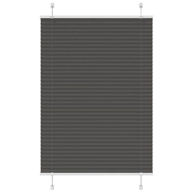 Vidaxl plissé rolgordijn 85x150 cm stofbreedte 84,4 cm polyester zwart
