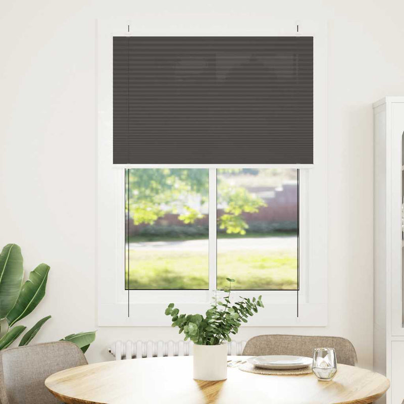 Load image into Gallery viewer, Vidaxl plissé rolgordijn 85x150 cm stofbreedte 84,4 cm polyester zwart
