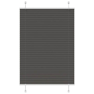 Vidaxl plissé rolgordijn 90x150 cm stofbreedte 89,4 cm polyester zwart