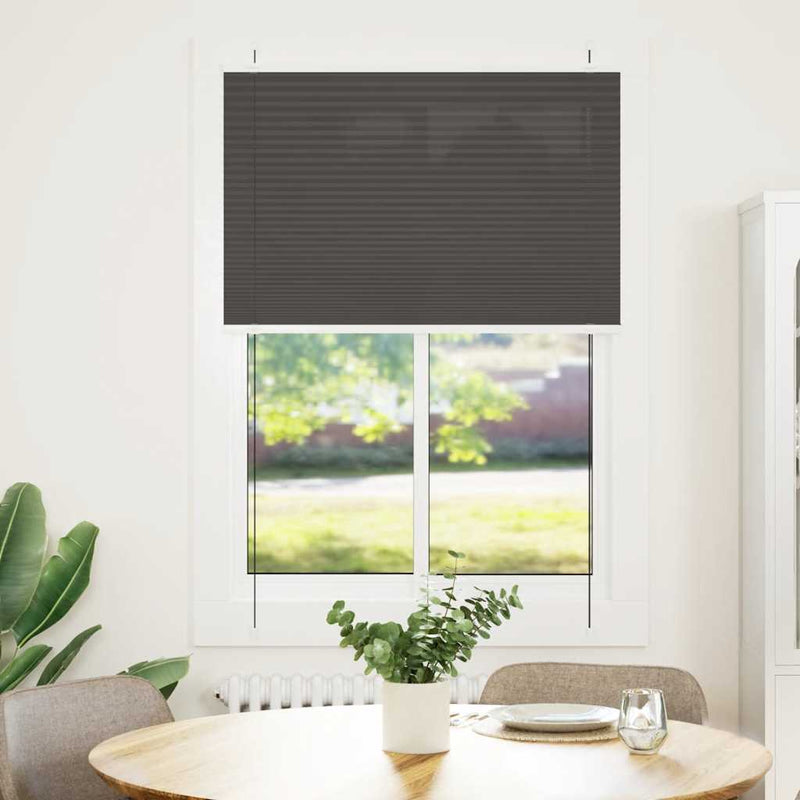 Load image into Gallery viewer, Vidaxl plissé rolgordijn 95x150 cm stofbreedte 94,4 cm polyester zwart
