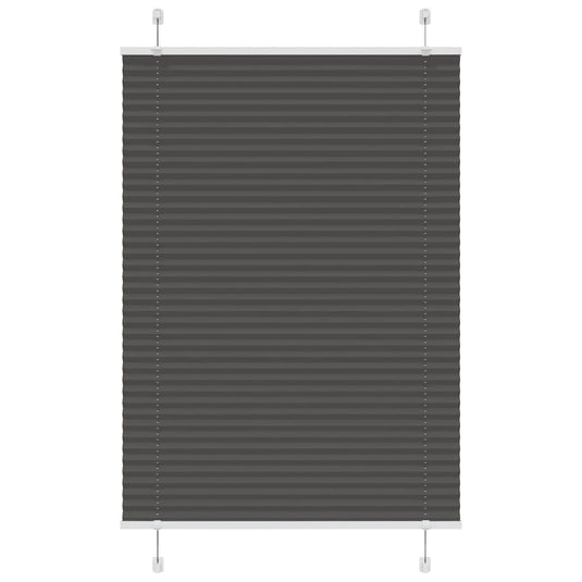 Vidaxl plissé rolgordijn 100x150 cm stofbreedte 99,4cm polyester zwart