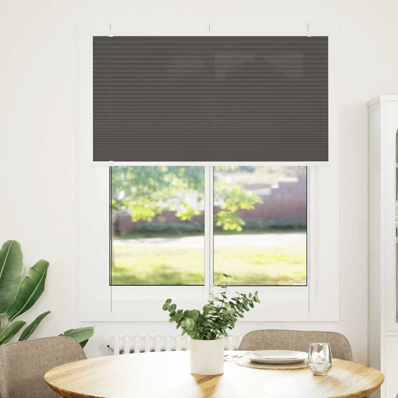 Load image into Gallery viewer, Vidaxl plissé rolgordijn 105x150cm stofbreedte 104,4cm polyester zwart
