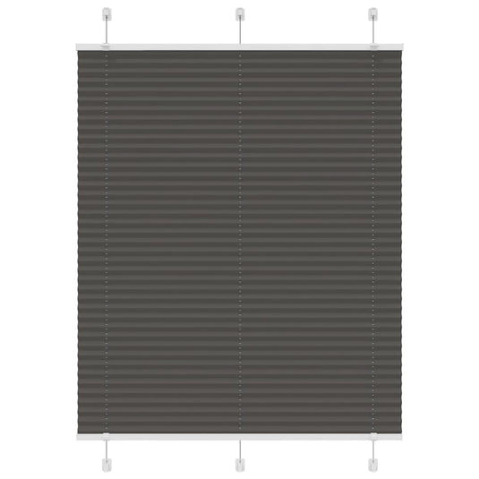 Vidaxl plissé rolgordijn 110x150cm stofbreedte 109,4cm polyester zwart