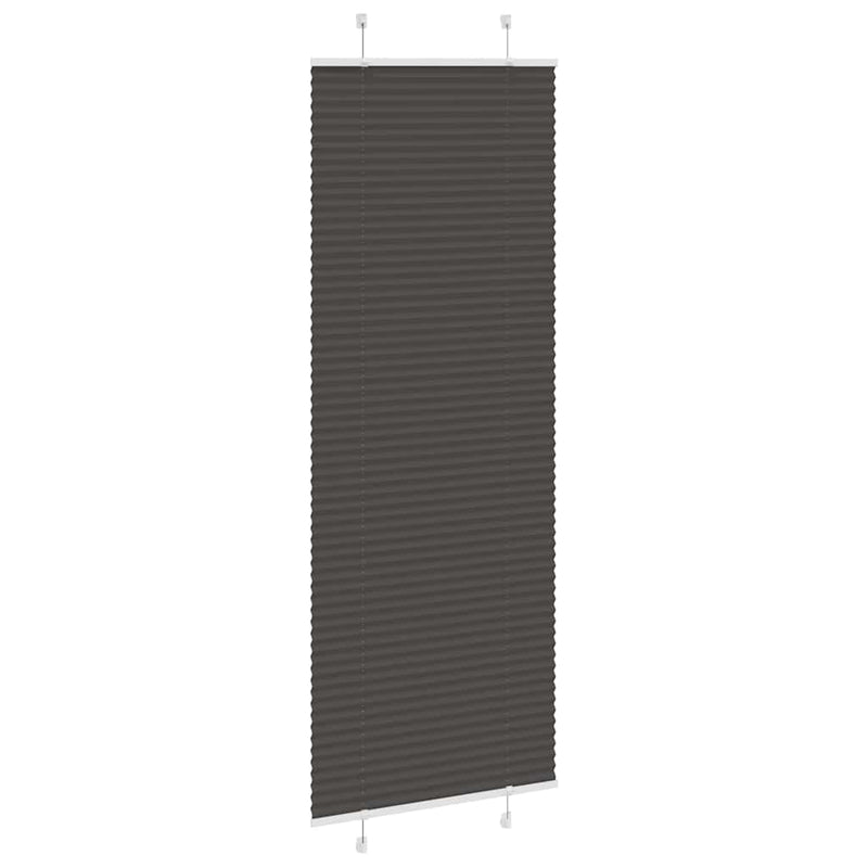 Load image into Gallery viewer, Vidaxl plissé rolgordijn 75x200 cm stofbreedte 74,4 cm polyester zwart
