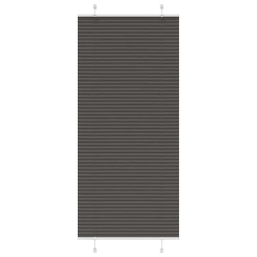 Vidaxl plissé rolgordijn 85x200 cm stofbreedte 84,4 cm polyester zwart