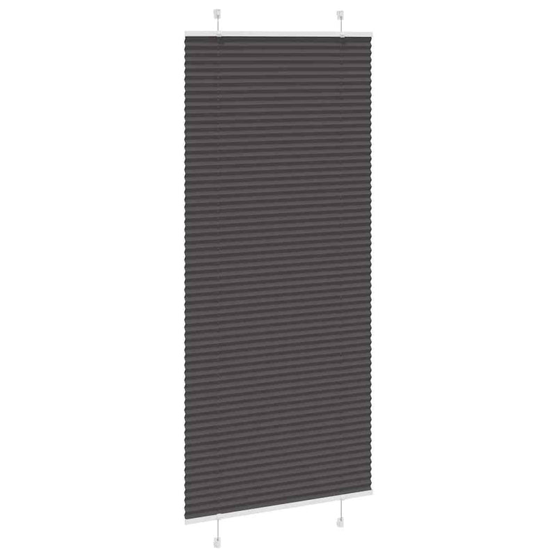 Load image into Gallery viewer, Vidaxl plissé rolgordijn 90x200 cm stofbreedte 89,4 cm polyester zwart
