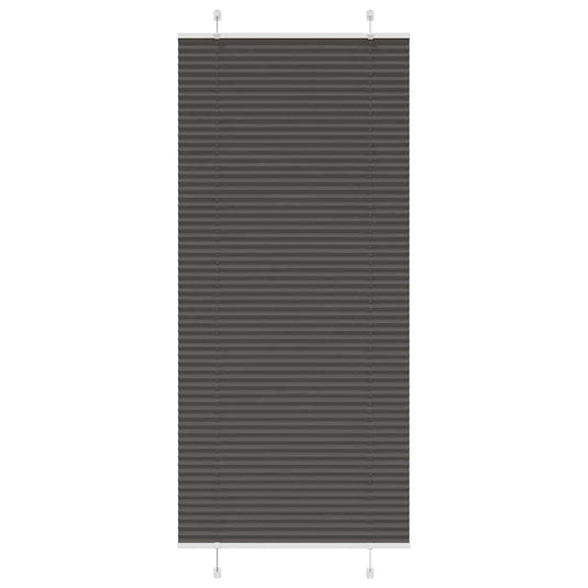Vidaxl plissé rolgordijn 95x200 cm stofbreedte 94,4 cm polyester zwart