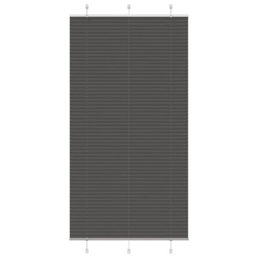 Vidaxl plissé rolgordijn 105x200cm stofbreedte 104,4cm polyester zwart