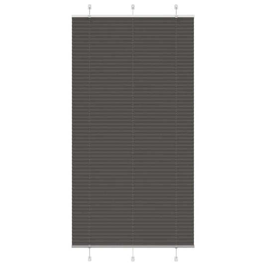 Vidaxl plissé rolgordijn 105x200cm stofbreedte 104,4cm polyester zwart