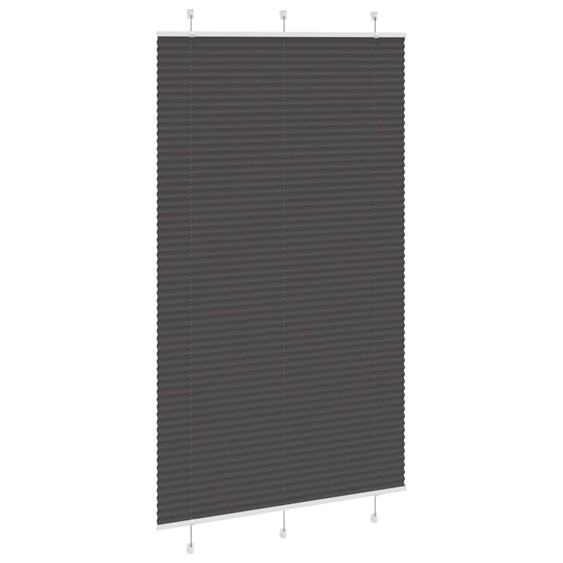 Load image into Gallery viewer, Vidaxl plissé rolgordijn 115x200cm stofbreedte 114,4cm polyester zwart
