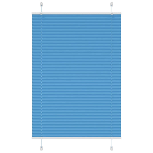 Vidaxl plissé rolgordijn 80x100 cm stofbreedte 79,4 cm polyester blauw