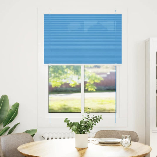 Vidaxl plissé rolgordijn 100x100 cm stofbreedte 99,4cm polyester blauw