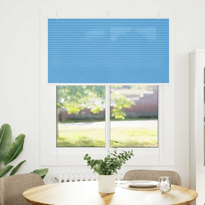 Load image into Gallery viewer, Vidaxl plissé rolgordijn 110x100cm stofbreedte 109,4cm polyester blauw
