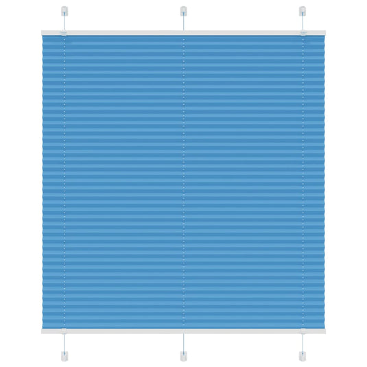 Vidaxl plissé rolgordijn 120x100cm stofbreedte 119,4cm polyester blauw