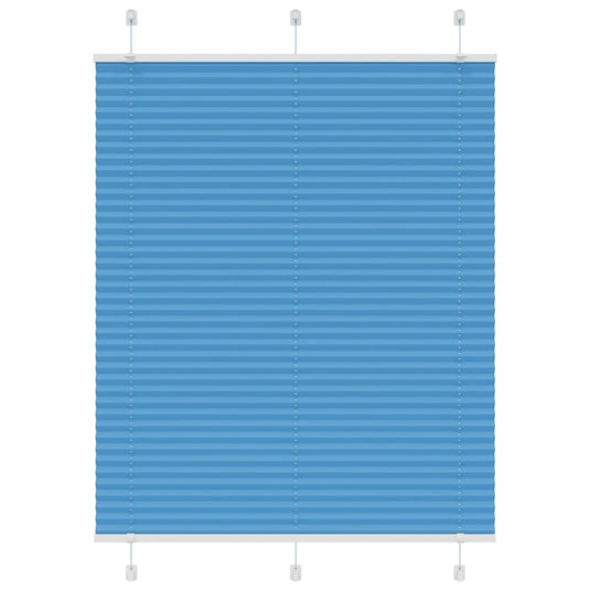 Vidaxl plissé rolgordijn 105x150cm stofbreedte 104,4cm polyester blauw