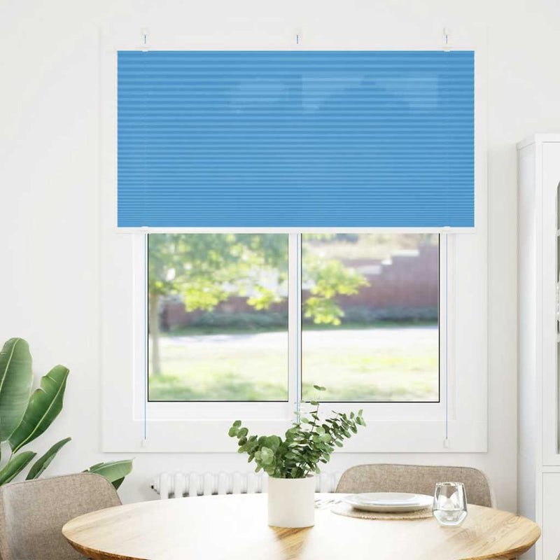 Load image into Gallery viewer, Vidaxl plissé rolgordijn 115x150cm stofbreedte 114,4cm polyester blauw
