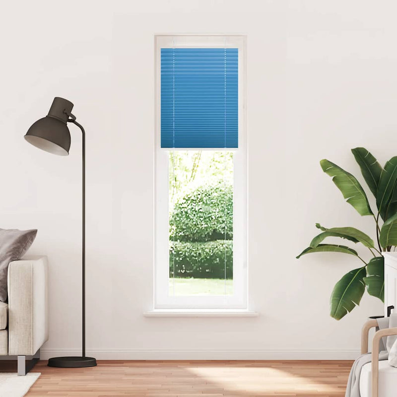 Load image into Gallery viewer, Vidaxl plissé rolgordijn 60x200 cm stofbreedte 59,4 cm polyester blauw
