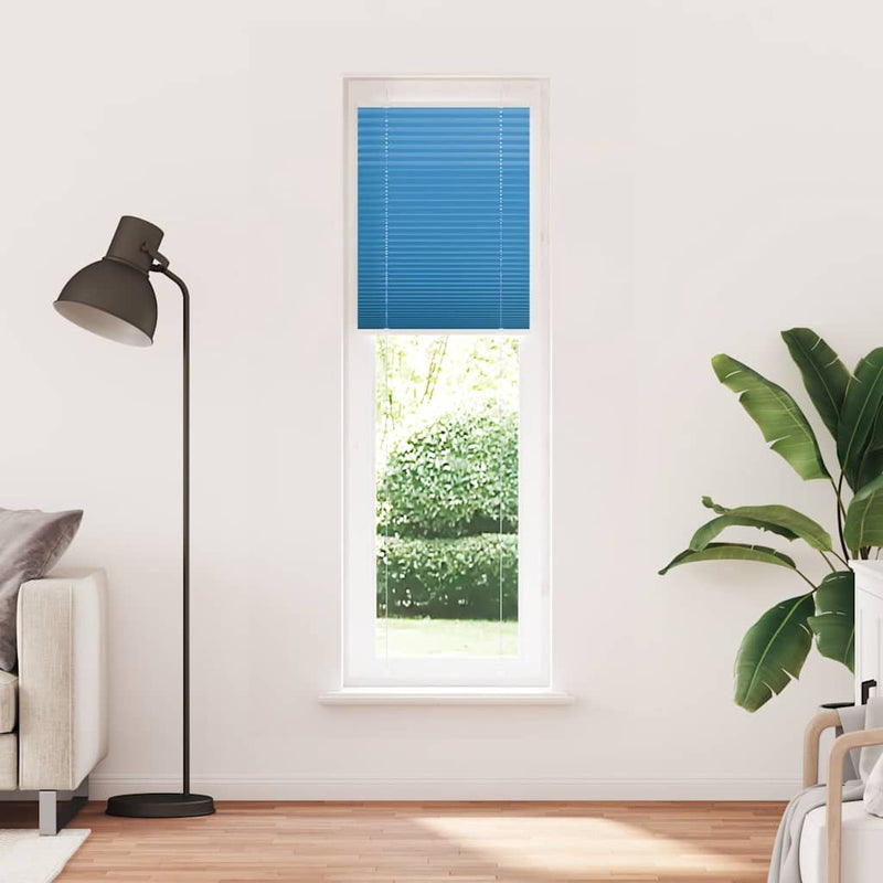 Load image into Gallery viewer, Vidaxl plissé rolgordijn 65x200 cm stofbreedte 64,4 cm polyester blauw
