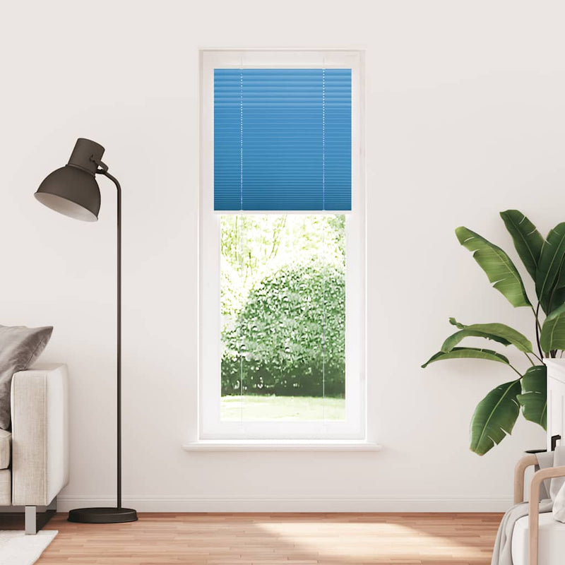 Load image into Gallery viewer, Vidaxl plissé rolgordijn 75x200 cm stofbreedte 74,4 cm polyester blauw
