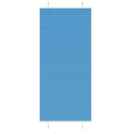 Vidaxl plissé rolgordijn 85x200 cm stofbreedte 84,4 cm polyester blauw