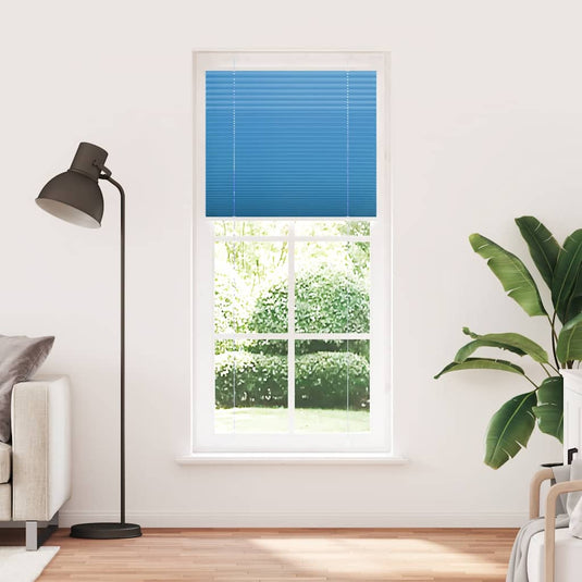 Vidaxl plissé rolgordijn 95x200 cm stofbreedte 94,4 cm polyester blauw